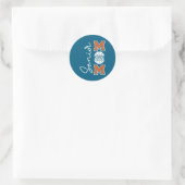 Senior Basketbal Moeder Klas 2026 Ronde Sticker (Tas)
