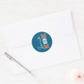 Senior Basketbal Moeder Klas 2026 Ronde Sticker (Envelop)