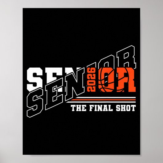 Senior basketbalklas van 2026 bemanning basketbal poster (Voorkant)