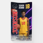 Senior Basketball Personalized Photo Sports Spandoek (Verticaal)