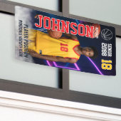 Senior Basketball Personalized Photo Sports Spandoek (Buitenkant Gebouw)