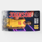 Senior Basketball Personalized Photo Sports Spandoek (Horizontaal)