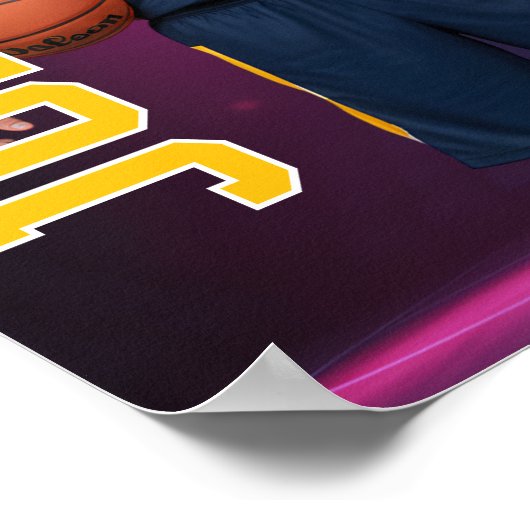Senior Basketball Player Sports Team Photo Poster (Hoek)