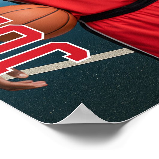 Senior Basketball Player Team Photo Gift Sports Poster (Hoek)