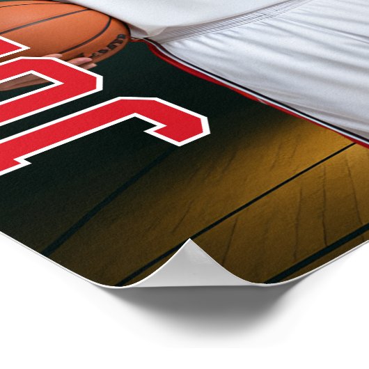 Senior Basketball Team Player Photo Gift Sports Poster (Hoek)