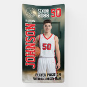 Senior Basketball Team Player Sports Photo Spandoek (Verticaal)