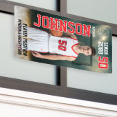 Senior Basketball Team Player Sports Photo Spandoek (Buitenkant Gebouw)