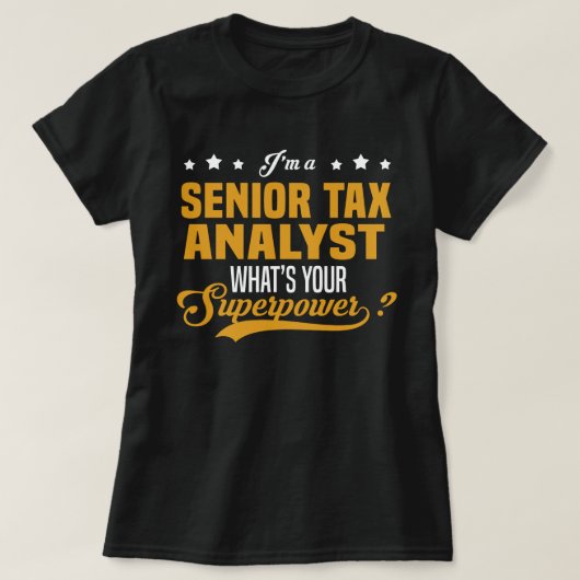 senior belastinganalist t-shirt (Design voorkant)