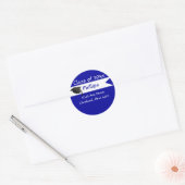 Senior blauwe envelop afdichting ronde sticker (Envelop)
