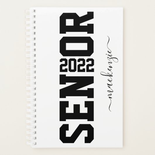 Senior Block Letter Gepersonaliseerd Afstuderen Ja Planner (Voorkant)
