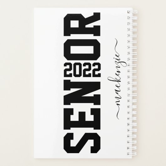 Senior Block Letter Gepersonaliseerd Afstuderen Ja Planner (Achterkant)