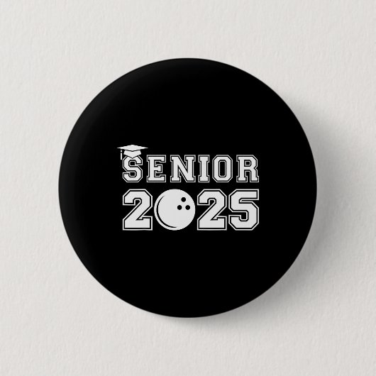 Senior Bowling CL van 2025 Afstuderen School Gradu Ronde Button 5,7 Cm (Voorkant)