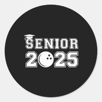 Senior Bowling CL van 2025 Afstuderen School Gradu Ronde Sticker
