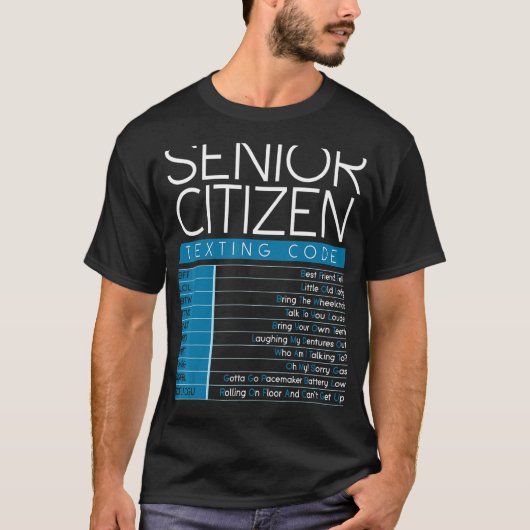 Senior burger sms'en Code Cool Opa Oma 1 T-shirt (Voorkant)