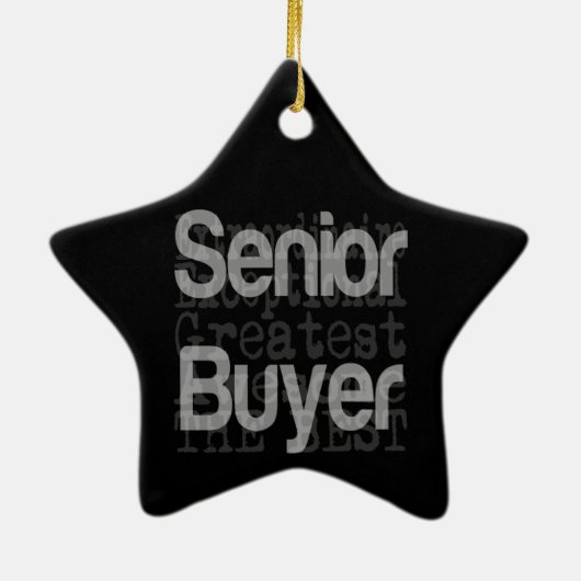 Senior Buyer Extraordinaire Keramisch Ornament (Achterkant)