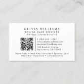 Senior Care Services Caregiver Visitekaartje (Achterkant)