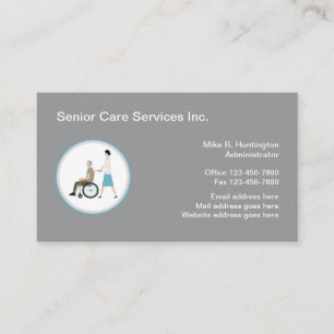 Senior Care Services Medische Logo Sjabloon Visitekaartje