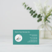 Senior Care Services Medische Logo Sjabloon Visitekaartje (Staand voorkant)