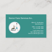 Senior Care Services Medische Logo Sjabloon Visitekaartje (Voorkant)