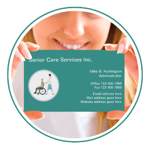 Senior Care Services Medische Logo Sjabloon Visitekaartje