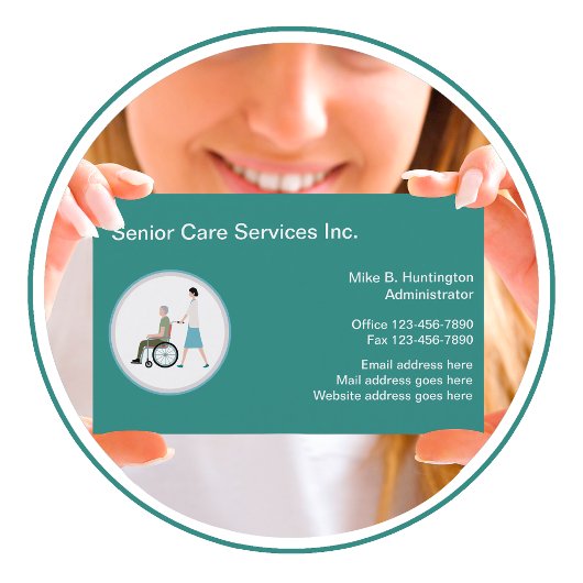 Senior Care Services Medische Logo Sjabloon Visitekaartje