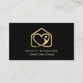 Senior Care Services Zorgverlener Zwart & Goud Visitekaartje (Voorkant)