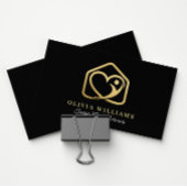 Senior Care Services Zorgverlener Zwart & Goud Visitekaartje