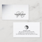 Senior Caregiver Services Violet Cursive Monogram Visitekaartje (Voorkant / Achterkant)