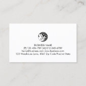 Senior Caregiver Services Violet Cursive Monogram Visitekaartje (Achterkant)