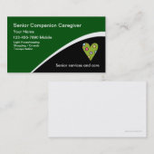 Senior Caregiver Trendy Heart Visitekaartjes (Voorkant / Achterkant)