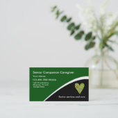 Senior Caregiver Trendy Heart Visitekaartjes (Staand voorkant)