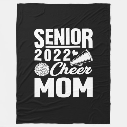 Senior Cheer Mom 2022 Cheerleader Cheer Mom Class Fleece Deken (Voorkant)
