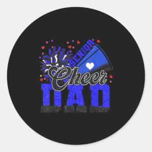 Senior Cheer Papa 2026 Cheer Vader Vrouwen Mannen  Ronde Sticker