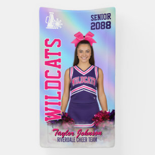 Senior Cheer Team Aangepaste sportfoto Cheerleadin Spandoek