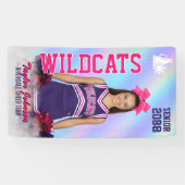 Senior Cheer Team Aangepaste sportfoto Cheerleadin Spandoek (Horizontaal)