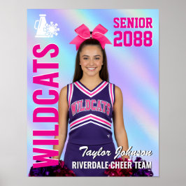 Senior Cheer Team Cheerleader Foto Iridescent Poster