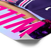 Senior Cheer Team Cheerleader Foto Iriserend Poster (Hoek)