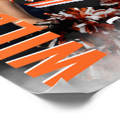 Senior Cheer Team Cheerleader Nachten Ster Foto Poster (Hoek)