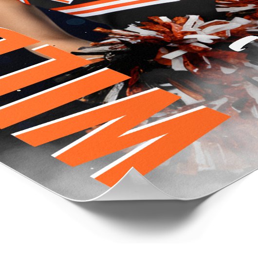 Senior Cheer Team Cheerleader Night Star Photo Poster (Hoek)