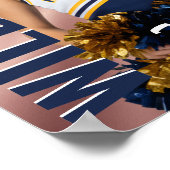 Senior Cheer Team Cheerleader Photo Rose Pink Poster (Hoek)