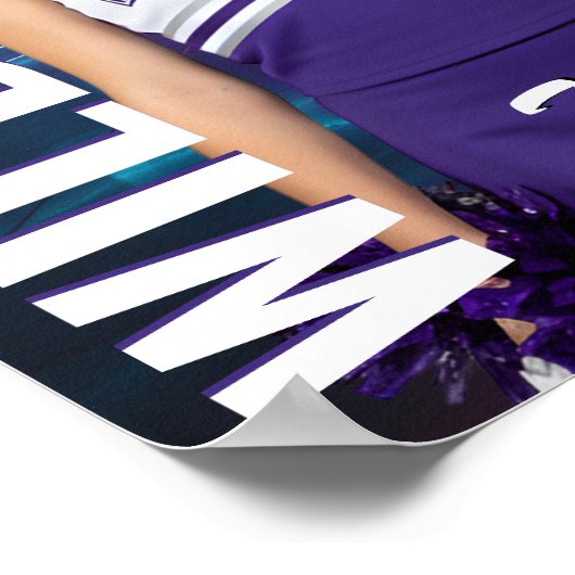 Senior Cheer Team Custom Cheerleader Photo Sports Poster (Hoek)