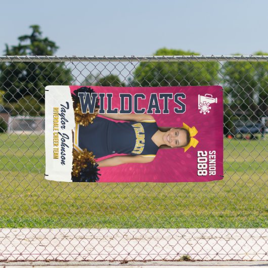 Senior Cheer Team Custom Sports Cheerleading Photo Spandoek (Insitu)