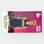 Senior Cheer Team Custom Sports Cheerleading Photo Spandoek (Horizontaal)