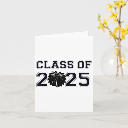 Senior Cheerleader Cheer CL van 2025 Afstuderen GR Kaart (Gele Bloem)