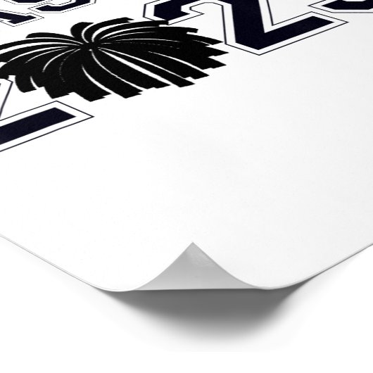 Senior Cheerleader Cheer CL van 2025 Afstuderen GR Poster (Hoek)