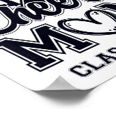 Senior Cheerleader Mom Cheer CL van 2025 Afstudere Poster (Hoek)