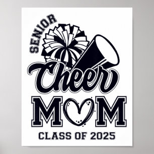 Senior Cheerleader Mom Cheer CL van 2025 Afstudere Poster