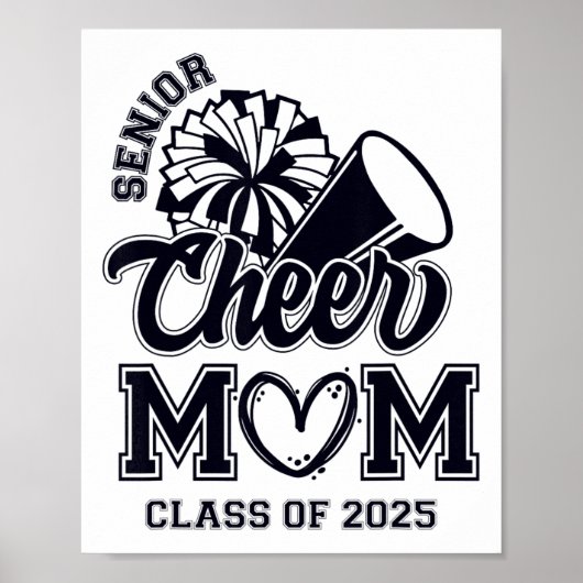 Senior Cheerleader Mom Cheer CL van 2025 Afstudere Poster (Voorkant)
