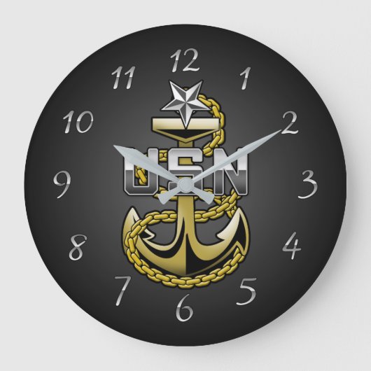 Senior Chief Anchor Clock Grote Klok (Voorkant)