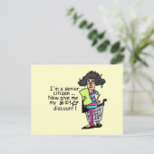 Senior Citizen Discount Briefkaart (Staand voorkant)